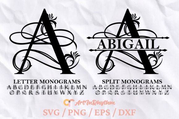 Classy Monogram Letters SVG: Premium Graphics for Crafts