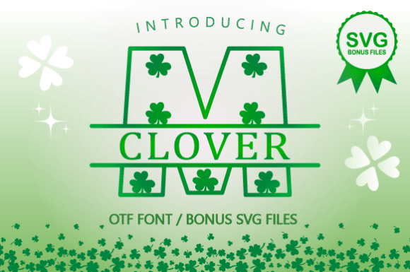 Clover Monogram: A Designer's Take on Festive Font Versatility