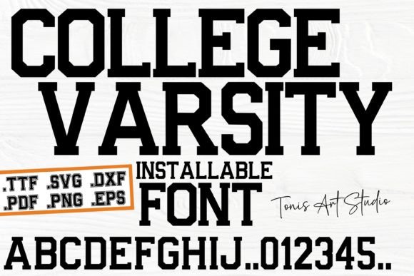 College Varsity: Bold Display Fonts for Crafters