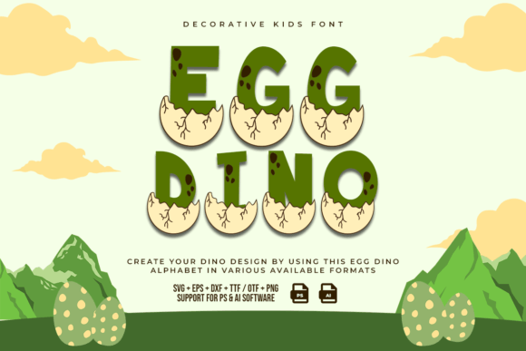 Egg Dino: A Decorative Font for Playful Branding