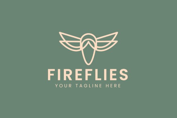 Fireflies Logo Vector Icon Illustration for Graphics & Logos