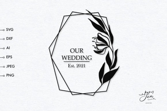 Graceful Wedding Monogram Svg for Crafts & Graphics