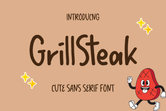 Grill Steak: A Bold Sans Serif for Modern Embroidery