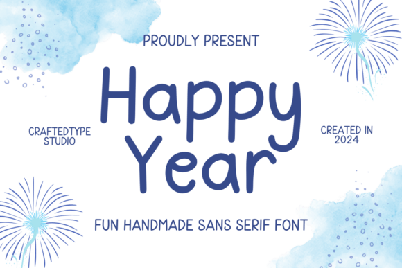 Happy Year: A Festive Sans Serif Font for Holiday Designs