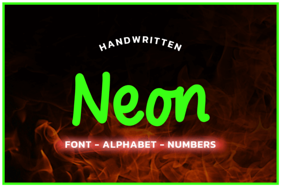 Neon Green Font Alphabet: Bold Graphics for Crafts
