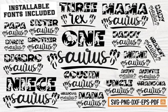 Saurus Family SVG: A Designer's Review for Custom Embroidery