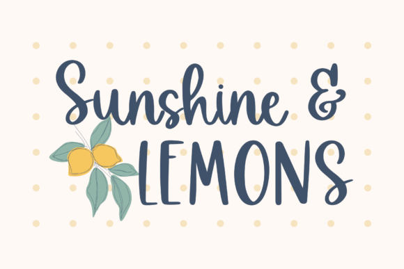 Sunshine Lemons: Script Amp Fonts for Branding