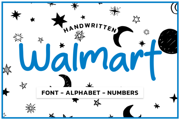 Walmart Blue Font: Graphics for Crafts